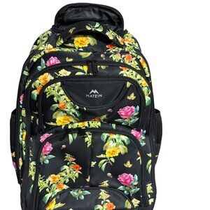 Matein Floral Print Backpack – Laptop/Travel Bag